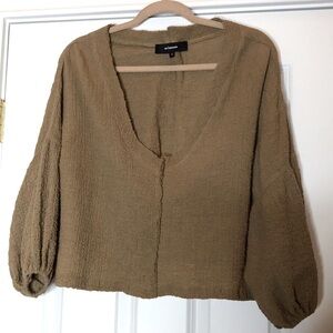 Orimono Berlin Cropped Tan Top S
